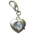 Light Blue Heart Shape Key Chain Quartz Watch